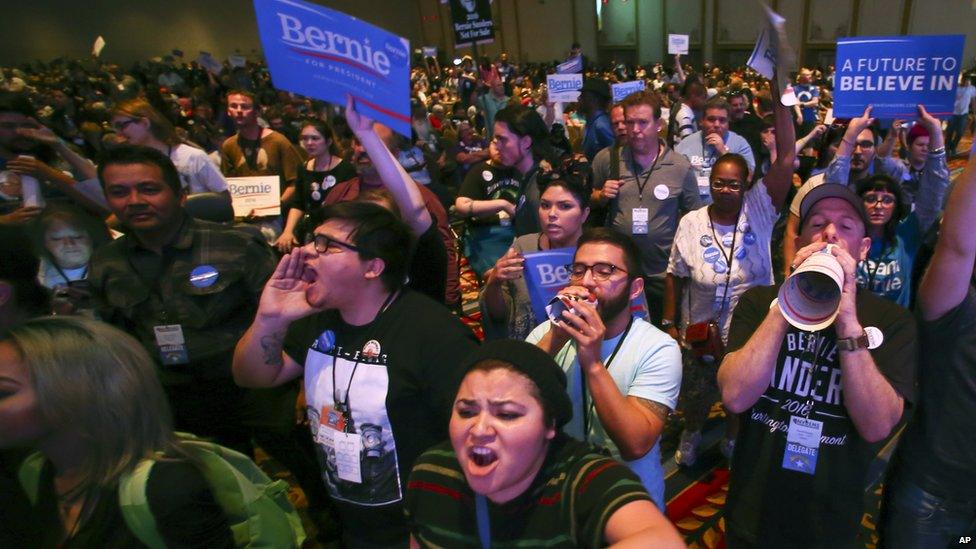 Sanders supporters attempt to disrupt the Nevada Democratic convention