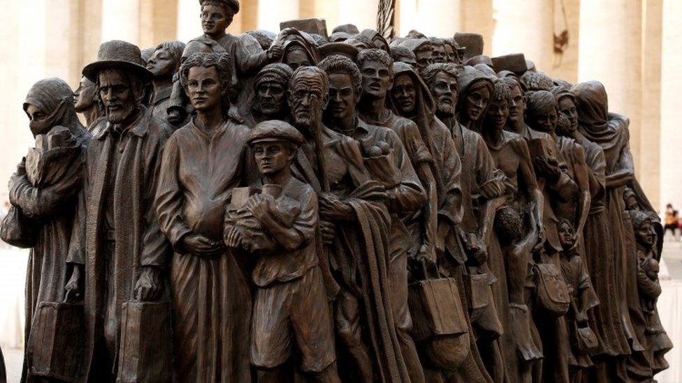 "Angels Unaware" is seen in St. Peter's Square