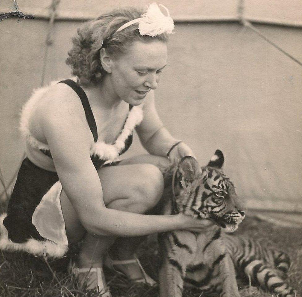 Tiger and owner