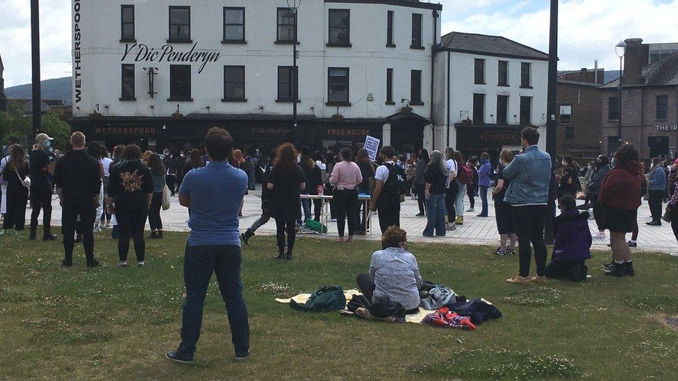 Protest in Merthyr Tydfil