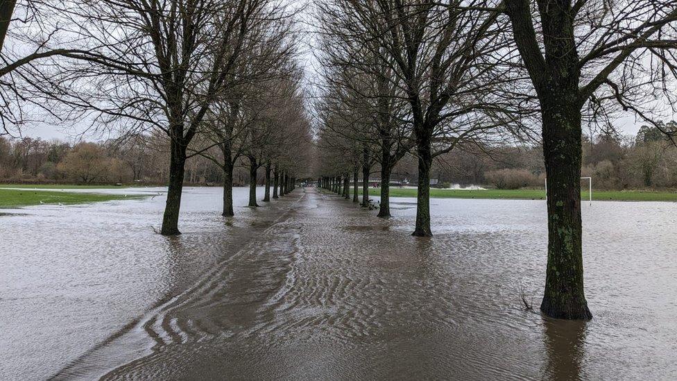 Mae Cyngor Caerdydd yn cynghori pobl i osgoi Llwybr Taf ddydd Iau