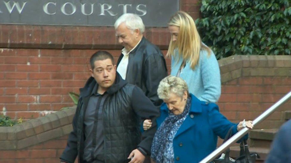 Owen Payne with his grandparents