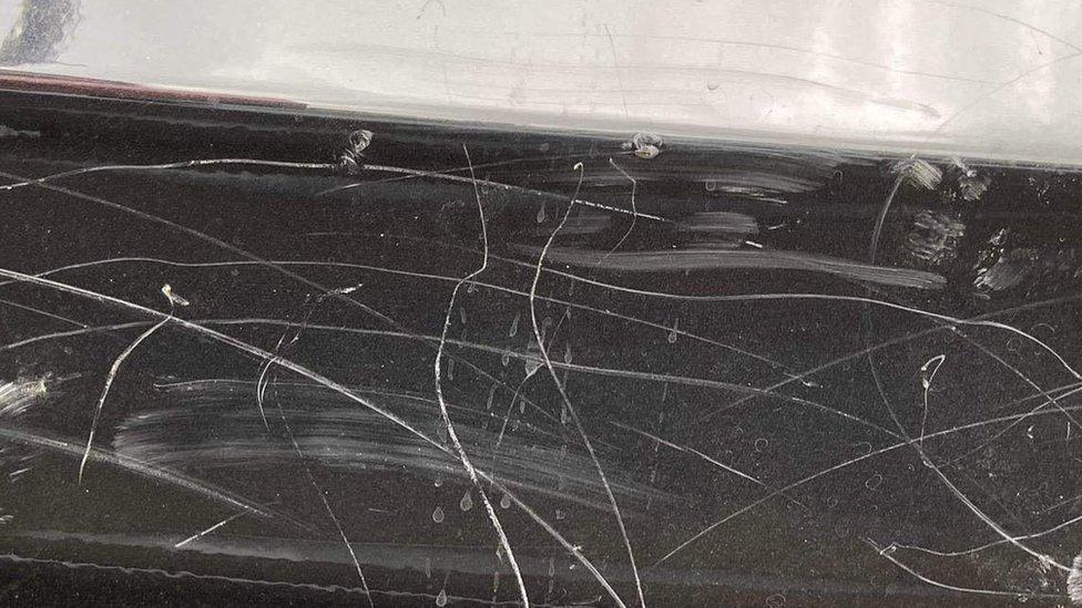 Damage to Simon Brackenbury's car