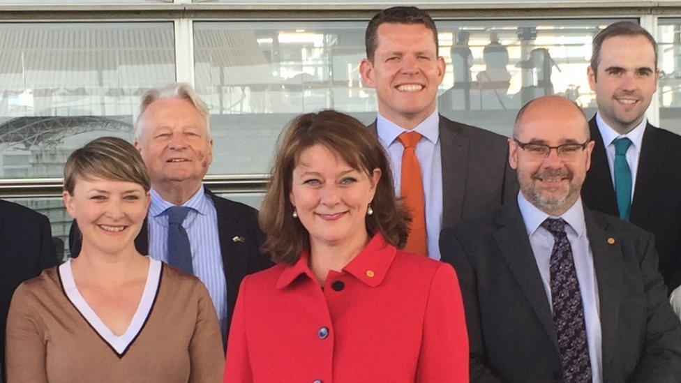 Leanne Wood and Plaid Cymru AMs