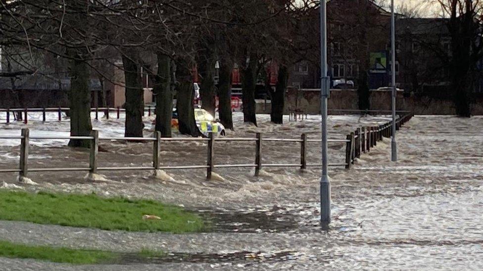 Stranded police car