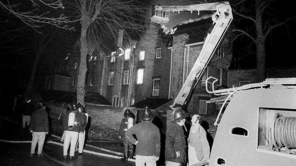 Fire in Hessle in 1977