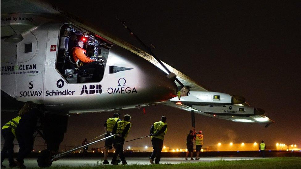 Solar Impulse II in Tulsa, Oklahoma, in the US, on 21 May, 2016