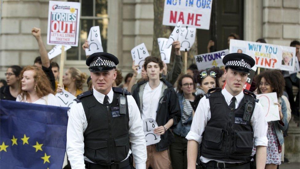 Protest in Downing Street