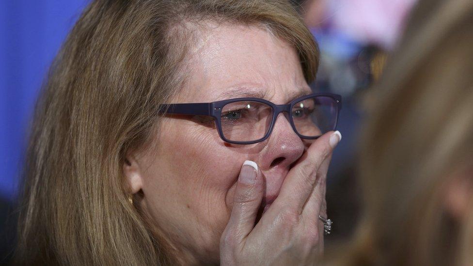 Cruz fan cries in Indianapolis