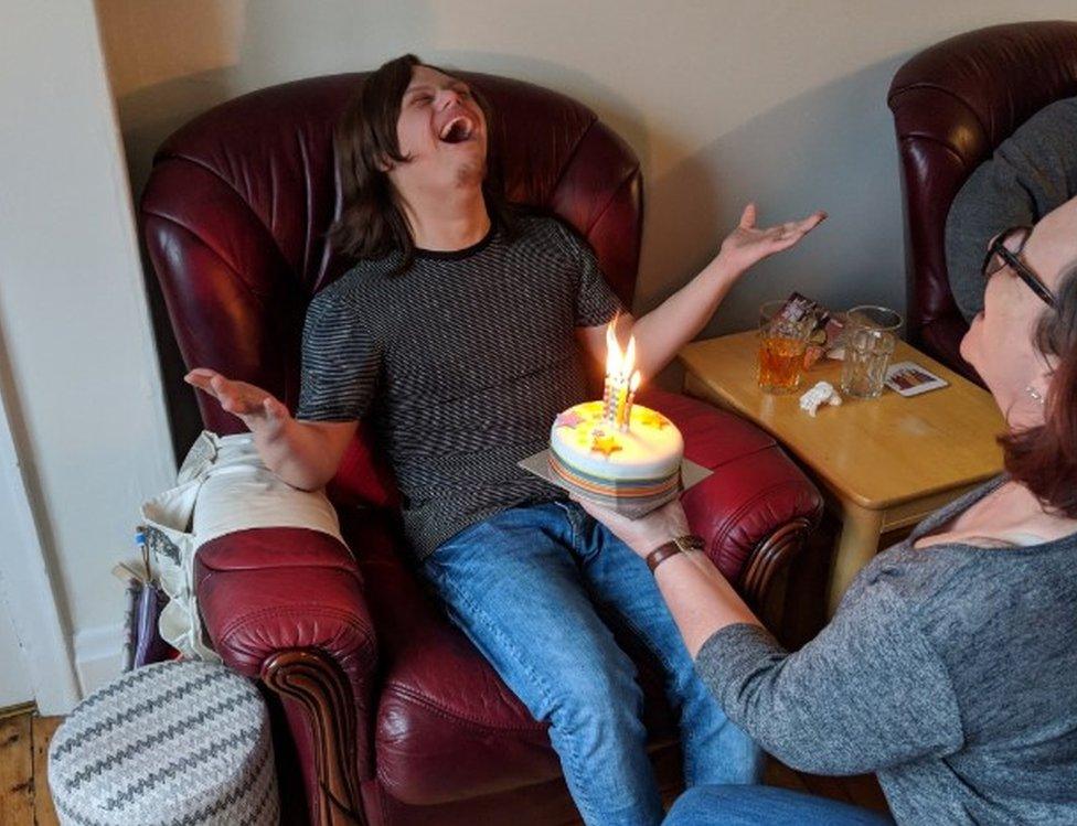 Brent with his birthday cake