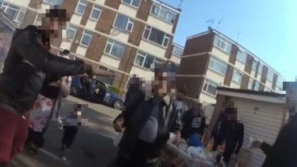 People gathering at a barbecue in Coventry on Tuesday