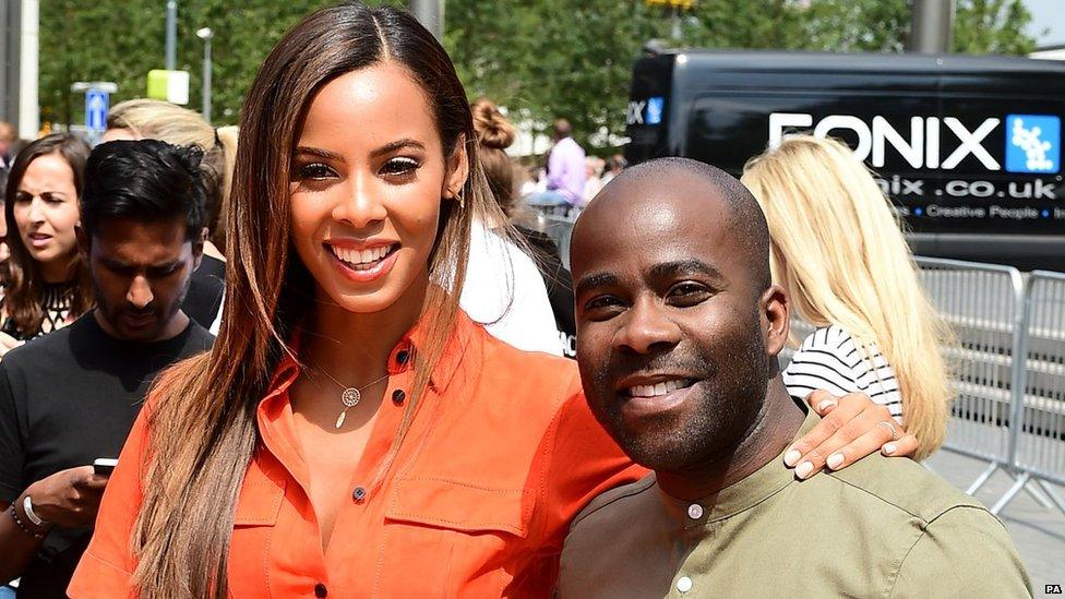 Rochelle Humes and Melvin Odoom at the London auditions