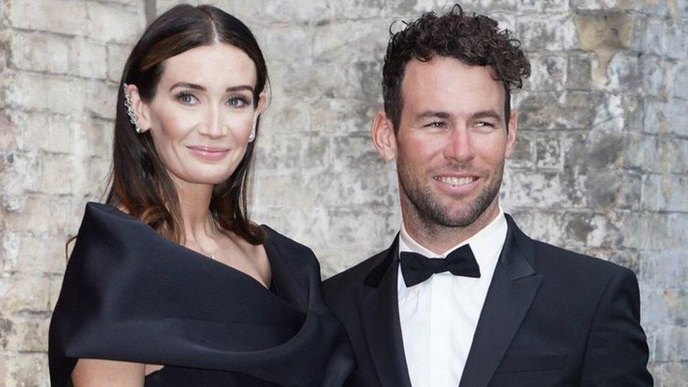 Mark Cavendish and his wife Peta