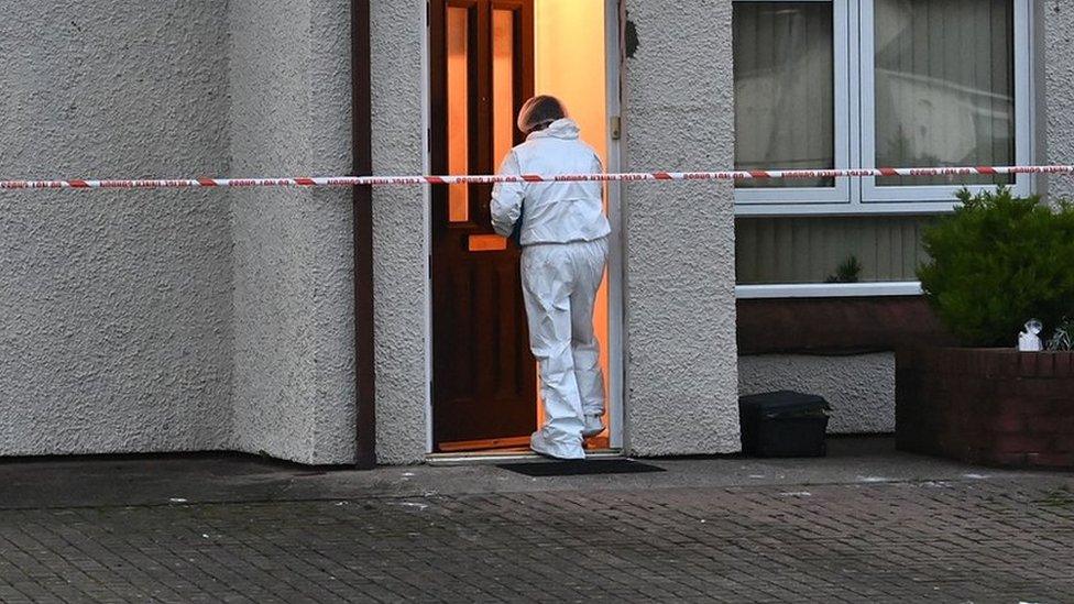 Murder scene at Magherafelt