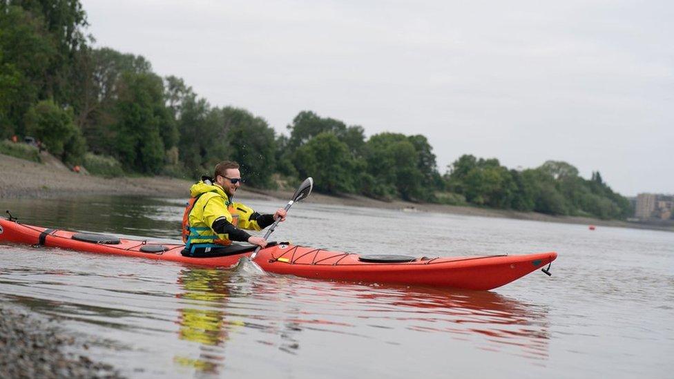 Mark Agnew kayaking