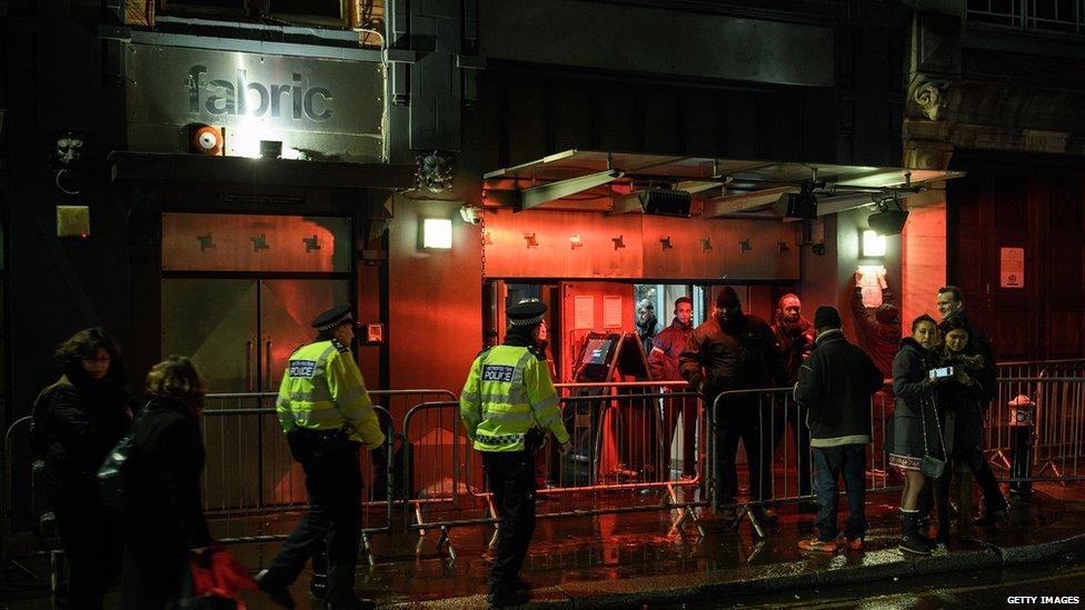 Police outside of Fabric