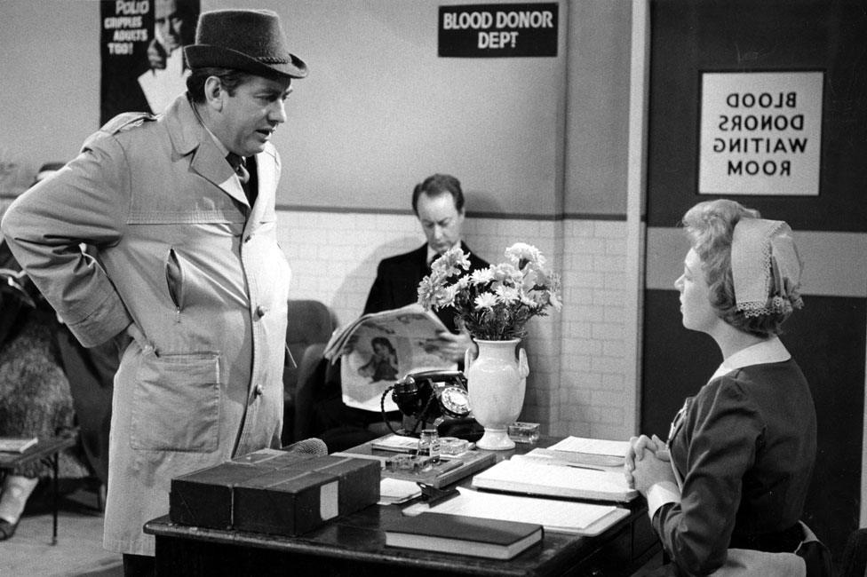 June Whitfield with Tony Hancock in The Blood Donor