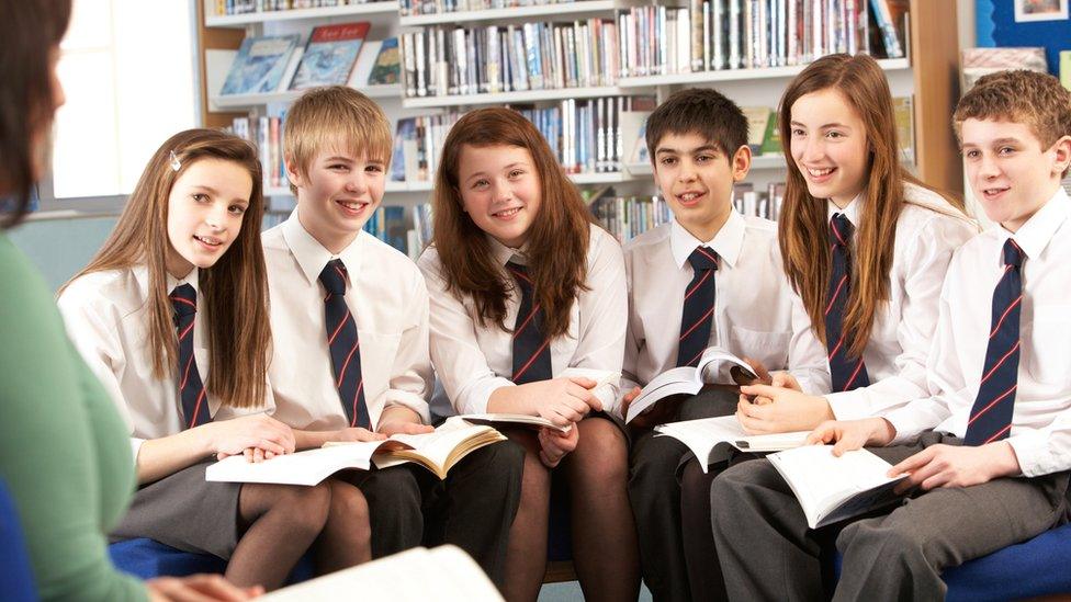 Students in library