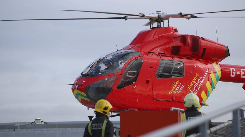 Prince William flying a helicopter