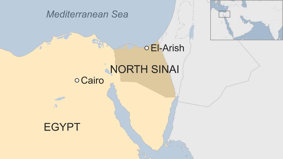 Map of Egypt showing El-Arish