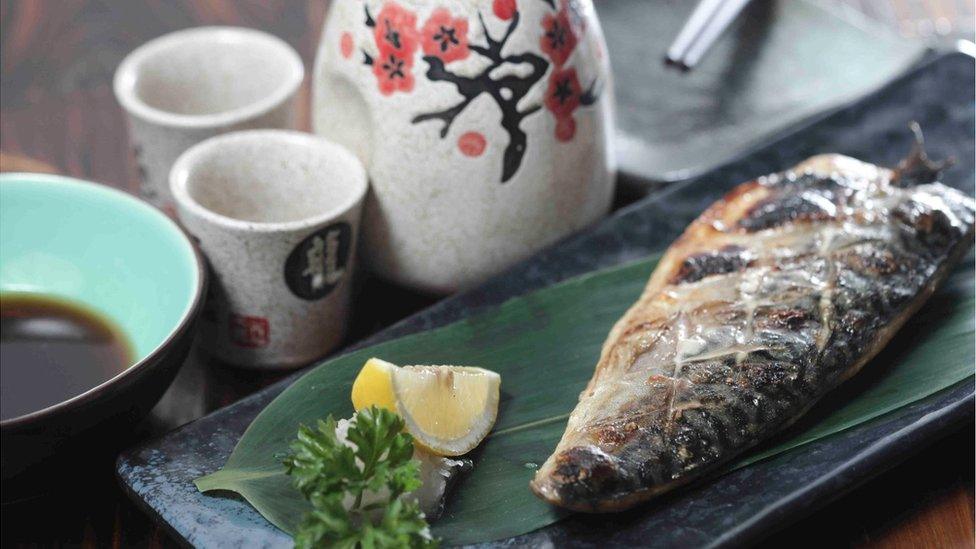 Grilled fish on a plate