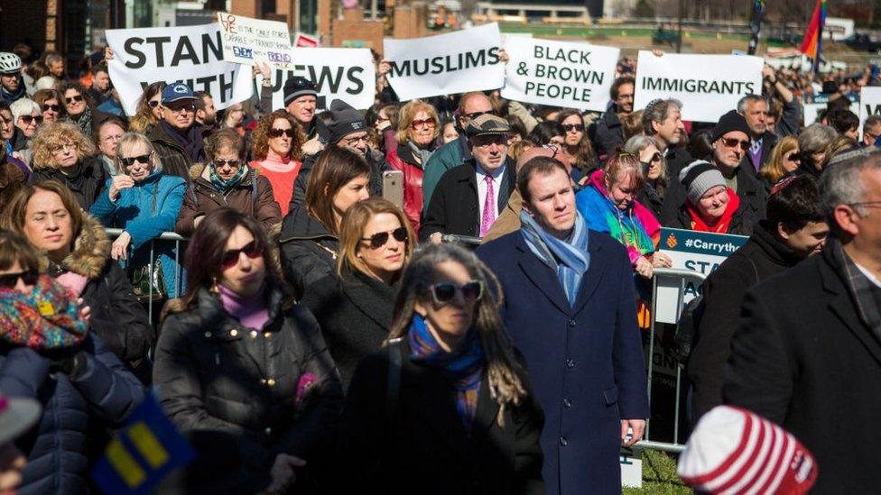 A Stand Against Hate rally was held on Thursday in Philadelphia