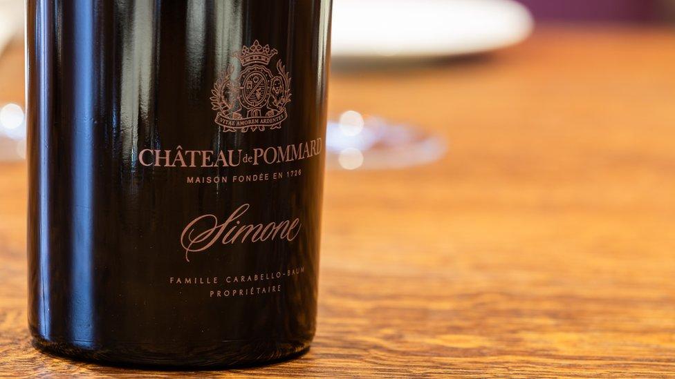 A bottle of Chateau de Pommard Simone