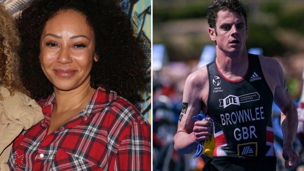 Melanie Brown and Jonny Brownlee