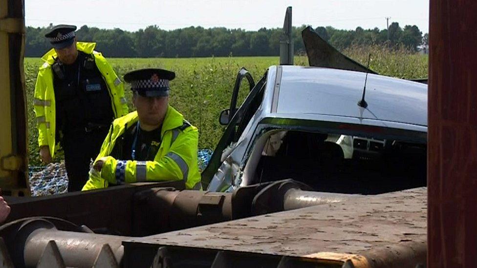 Crash at level crossing