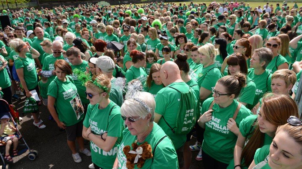 Macmillan Cancer Support walk in Rhondda