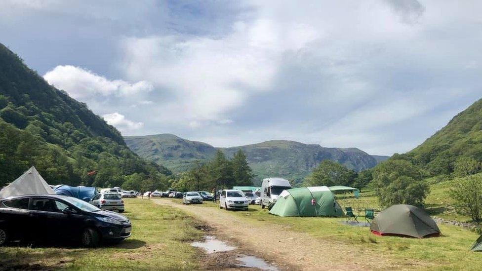 Tents at the campsite