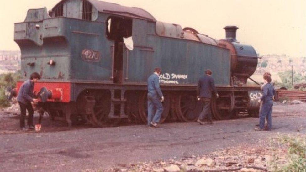 Train at Barry scrap yard