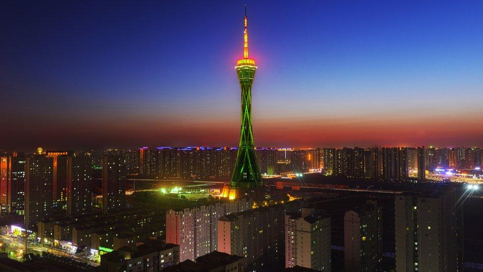 ZHONGYUAN TOWER, ZHENGZHOU, HENAN PROVINCE (CHINA) JOINS TOURISM IRELAND'S GLOBAL GREENING.jpeg