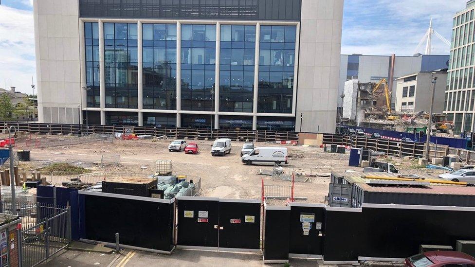 Site of new central bus station in Cardiff