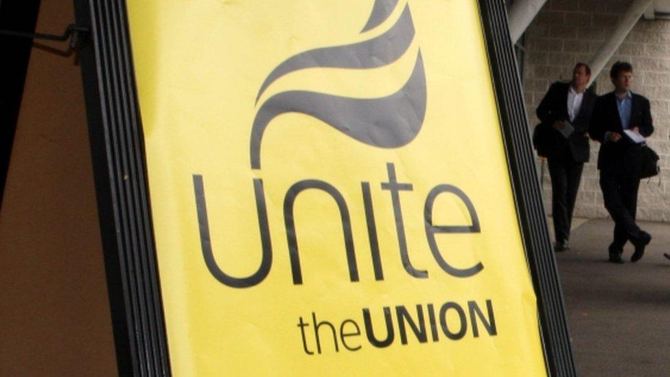 A Unite sign