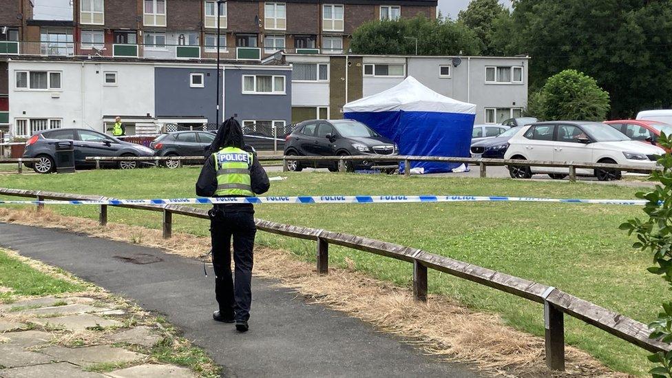 Murder scene Bowshaw Close, Sheffield