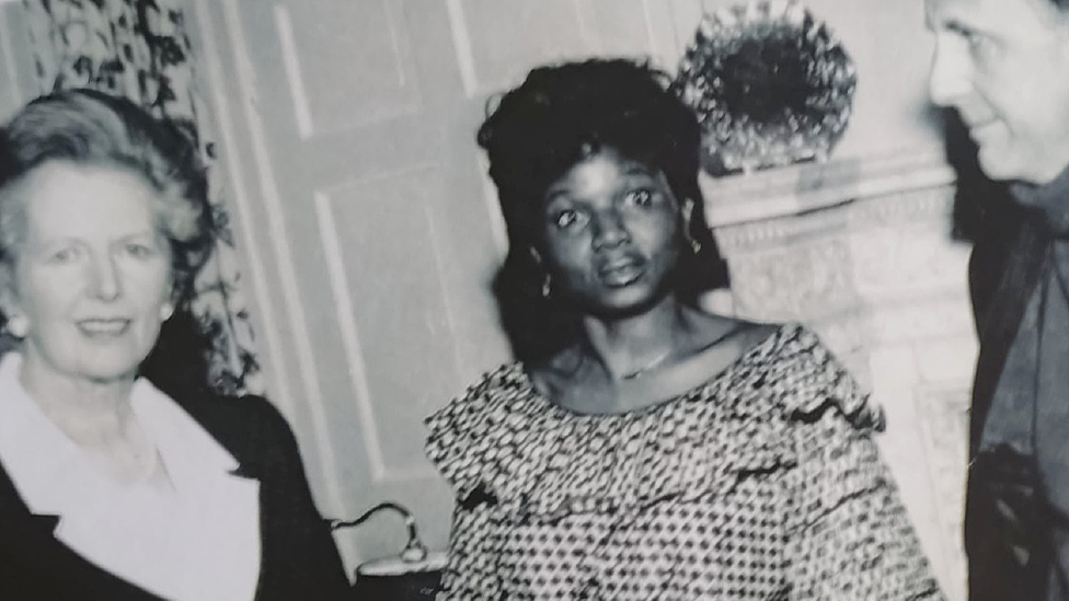 L-R: Margaret Thatcher, Elizabeth Ohene and Robin White