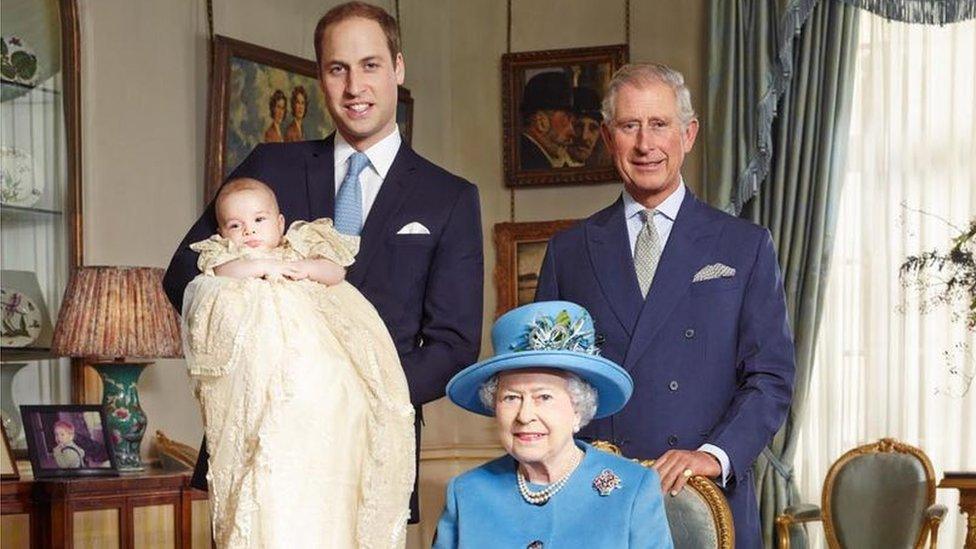 The first ever photograph of the four royals together was taken in 2013 when George was just three months old.