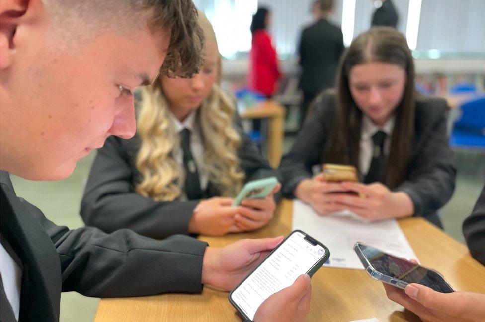 Pupils at Currie Community High School in Edinburgh