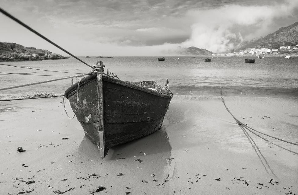 A boat on the coast of A Coruña