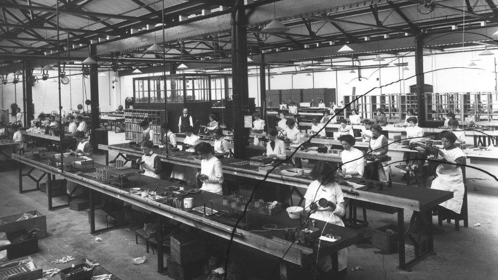 Inside the Marconi works