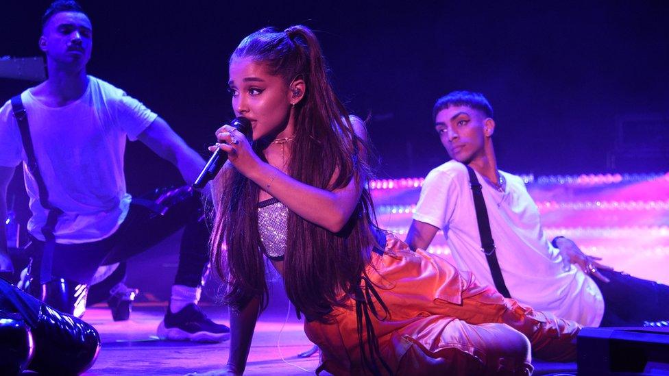 Ariana Grande Performing on stage