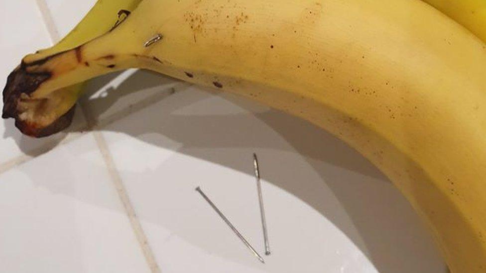 Needle in banana