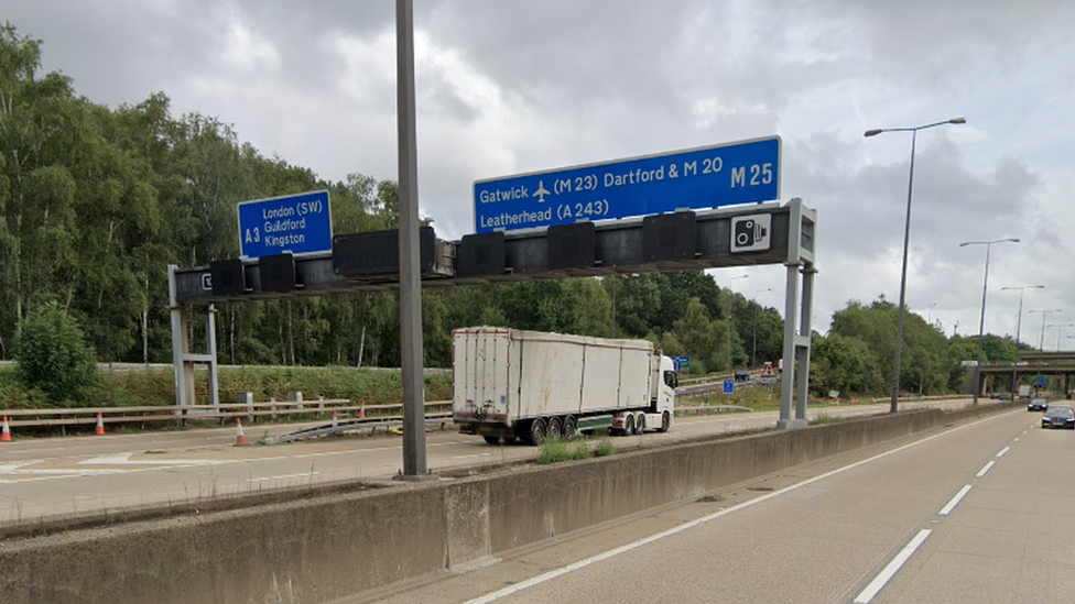 M25/A3 junction at Wisley