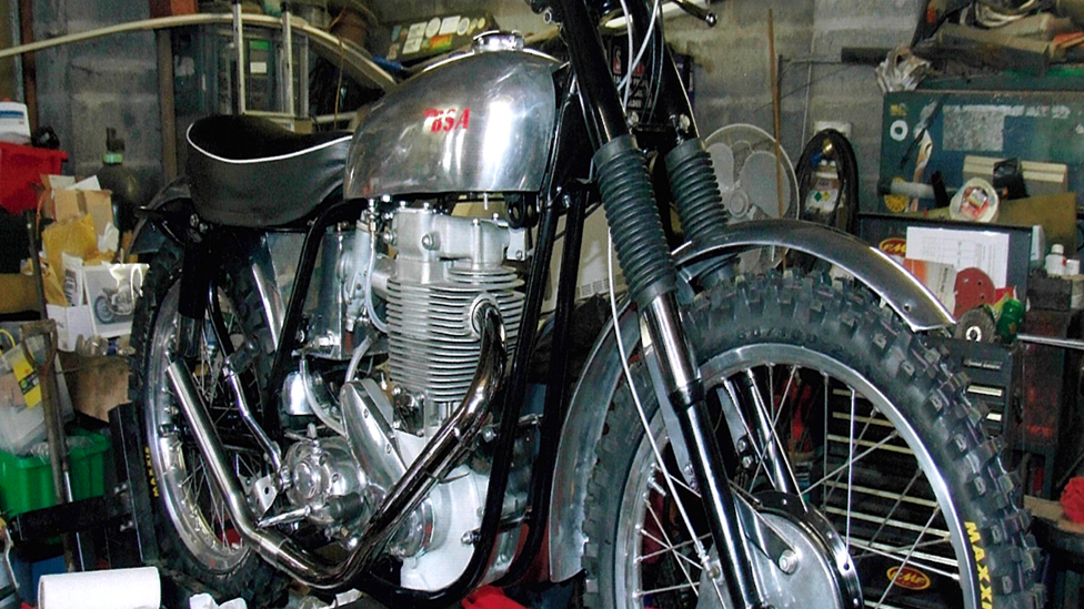 the classic BSA Gold Star motorbike