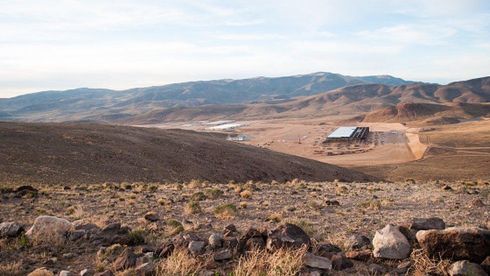 The site of the Tesla Motors Gigafactory east of Reno, Nevada