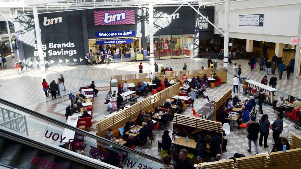 Inside Middleton Grange Shopping Centre