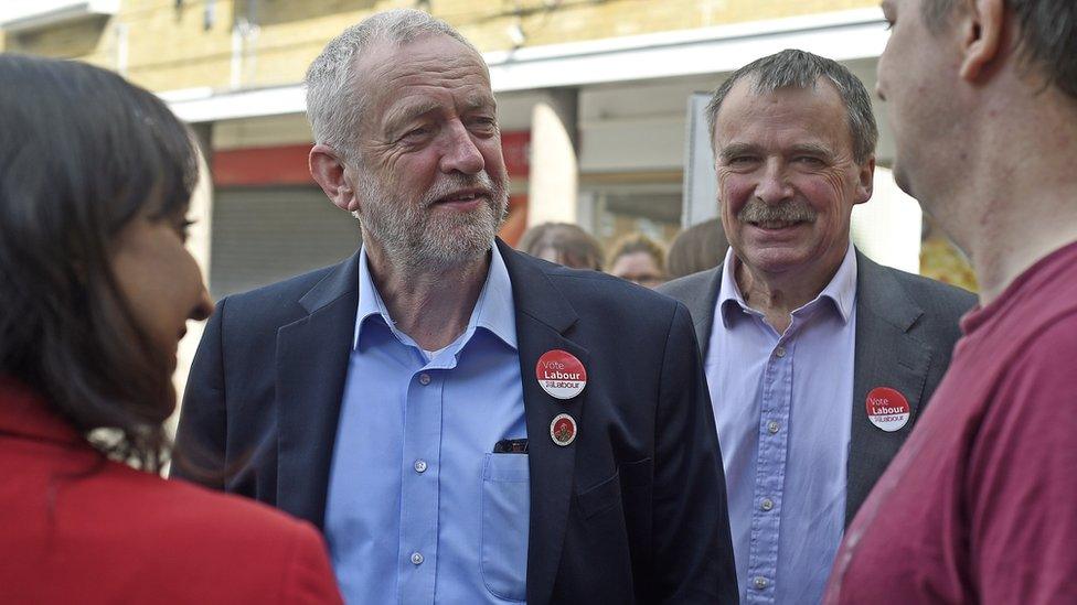 Jeremy Corbyn campaigning