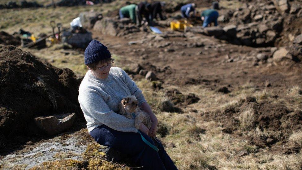 Archaeological dig at Blackmiddens