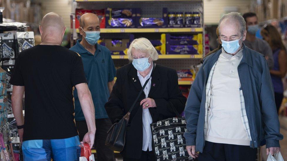 Shoppers at Poundland